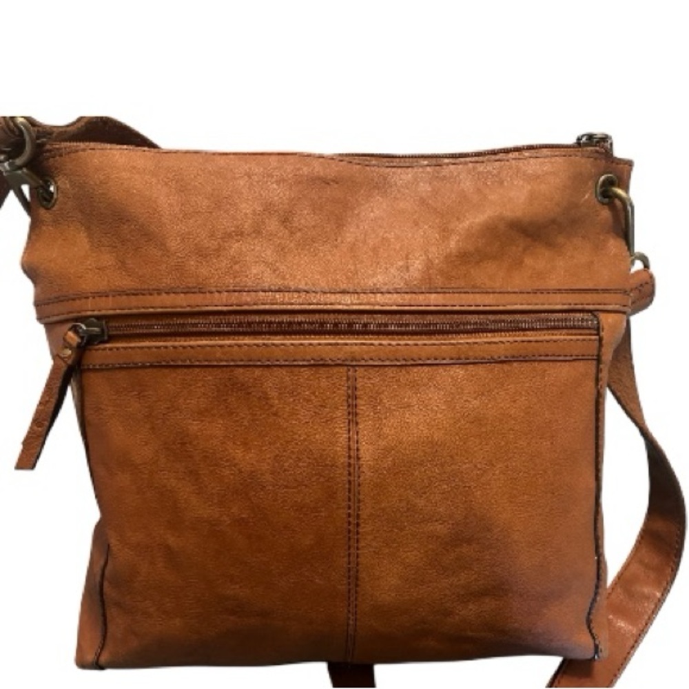 Fossil Sasha Floral Tooled Leather Crossbody Bag - British Tan - Picture 2 of 11